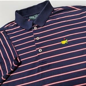 Masters Collection Polo Shirt Men's Size Medium Golf Color Navy Blue Pima Cotton